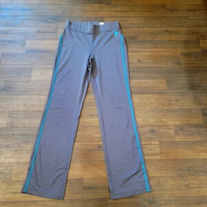 FILA Sport Women's Yoga Pants Gray Blue Bootcut  Stretch Workout L (14)